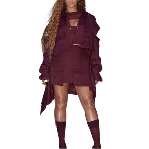 Adidas x Ivy Park Maroon Skirt Size Small NWT - Picture 10 of 12